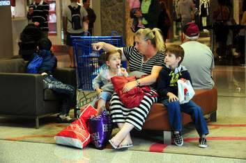 Kellie Cable, of Nowra, does her annual big shop at the Boxing Day sales in Canberra. Photo: Karleen Minney
