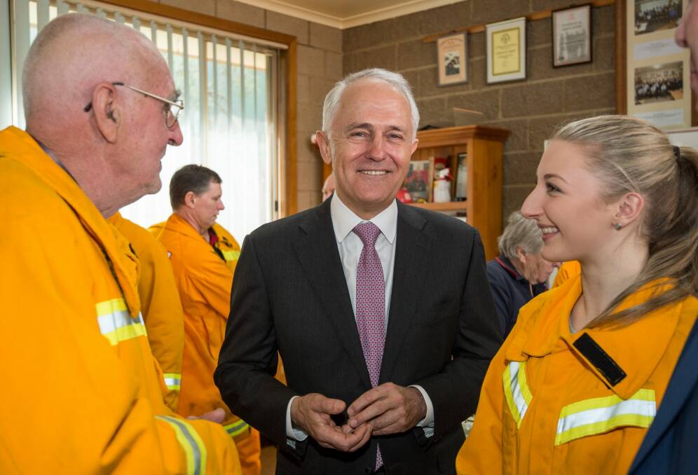 Priorities for Malcolm Turnbull include changing Commonwealth workplace laws to protect volunteers in Victoria's Country Fire Authority. Photo: Penny Stephens