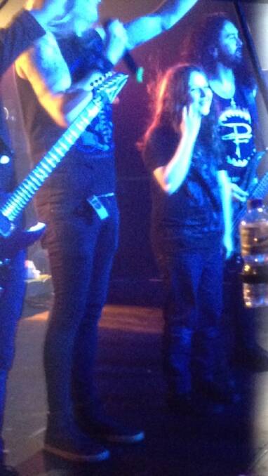 The smile says it all: When Callum got on stage, DragonForce started chanting his name. Photo: Supplied