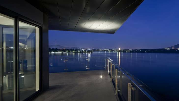 Spectacular night views from the balcony at this penthouse development. Photo: Ben Wrigley: photohub.com.au