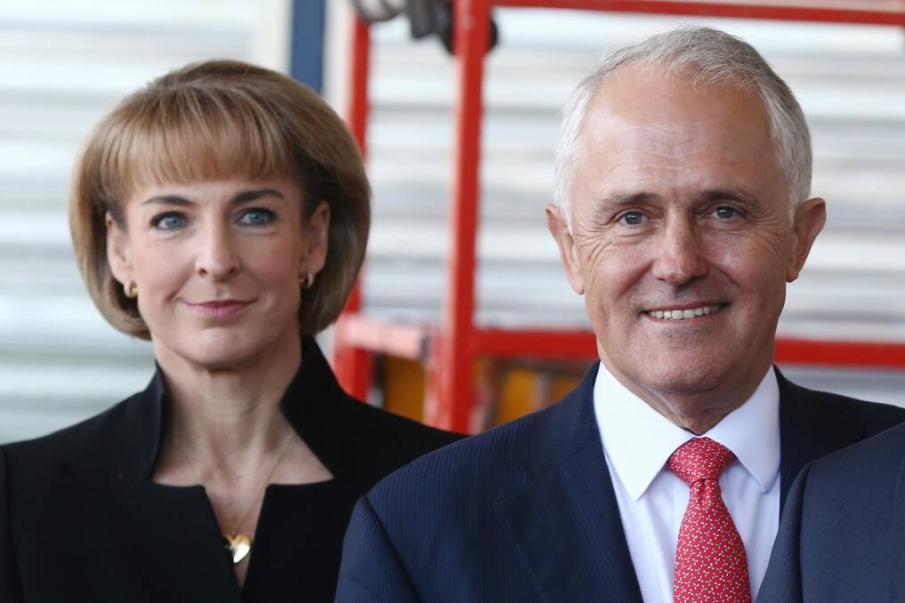 Senator Michaelia Cash and PM Malcolm Turnbull have called for a 50-50 gender balance across the public service. Photo: Andrew Meares