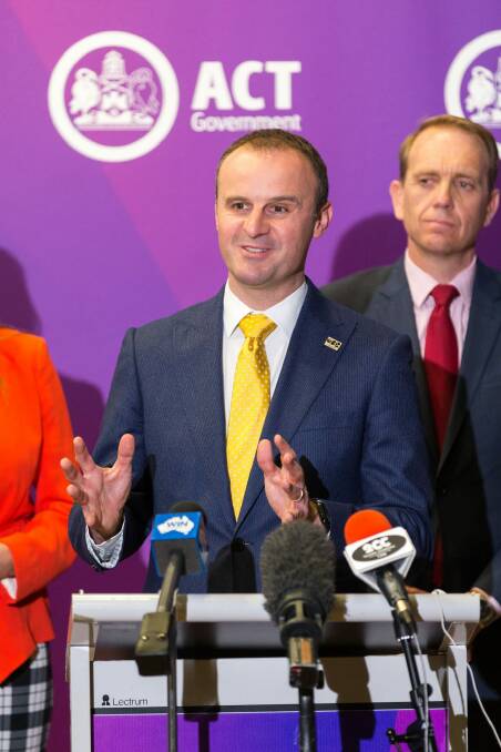 ACT Chief Minister Andrew Barr has welcomed the retaining of the ACT's triple-A credit rating. Photo: Dan Pinhorn