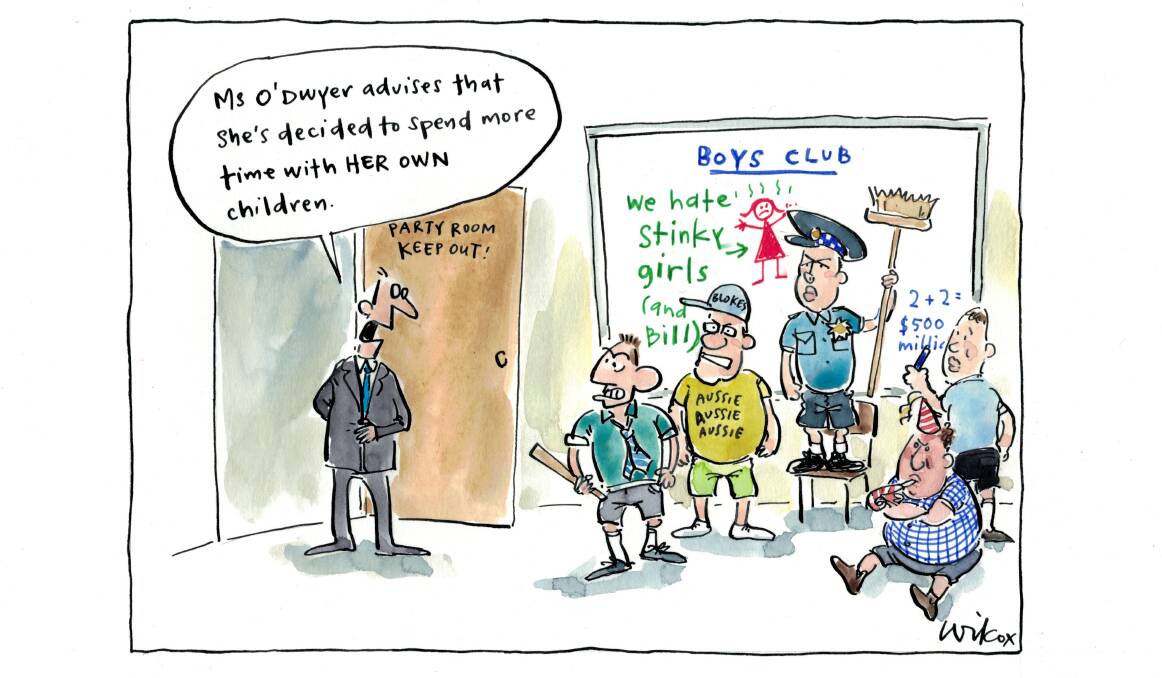 The Canberra Times' editorial cartoon for Tuesday, January 22, 2019. Photo: Cathy Wilcox