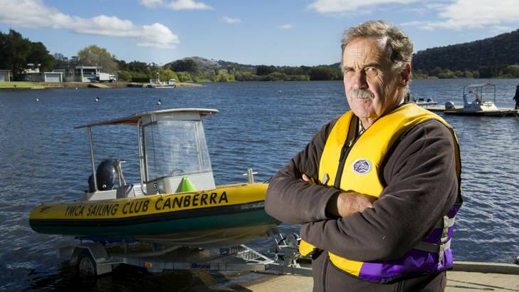 Hamish Balfour, chief instructor of the YMCA of Canberra Sailing Club at Yarralumla Bay. Photo: Rohan Thomson