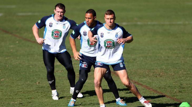 Jack Wighton trains with the Blues in the build-up to Origin II. Photo: Getty Images