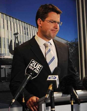 A disappointed Liberal leader Zed Seselja. Photo: Colleen Petch