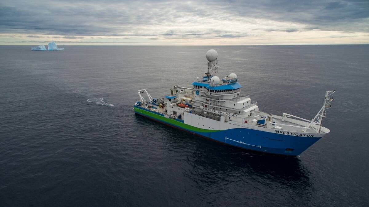 The CSIRO Investigator on Antarctic seas.  Photo: Supplied