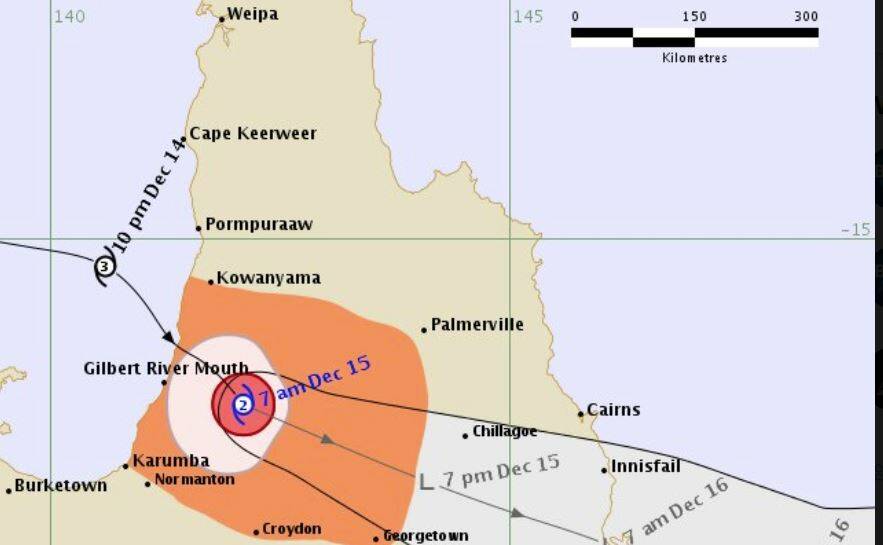 The Bureau of Meteorology is tracking the movements of Tropical Cyclone Owen as severe weather warnings remain in place on Saturday.
 Photo: The Bureau of Meteorology