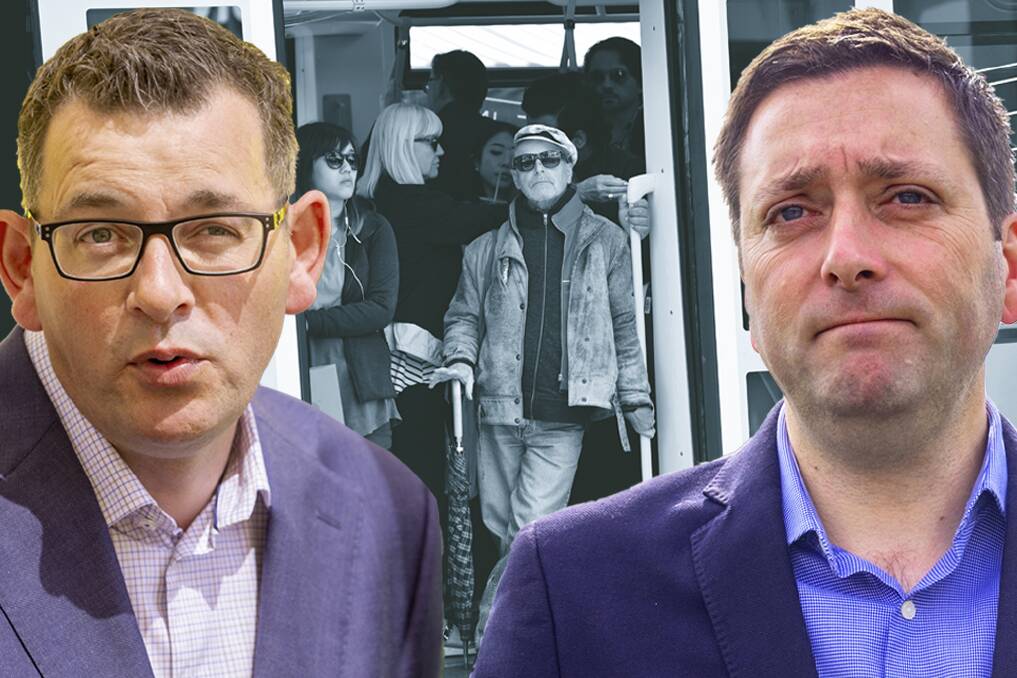 Victorian premier Daniel Andrews and opposition leader Matthew Guy say severely punishing offenders is all about the common good. Photo: Fairfax Media