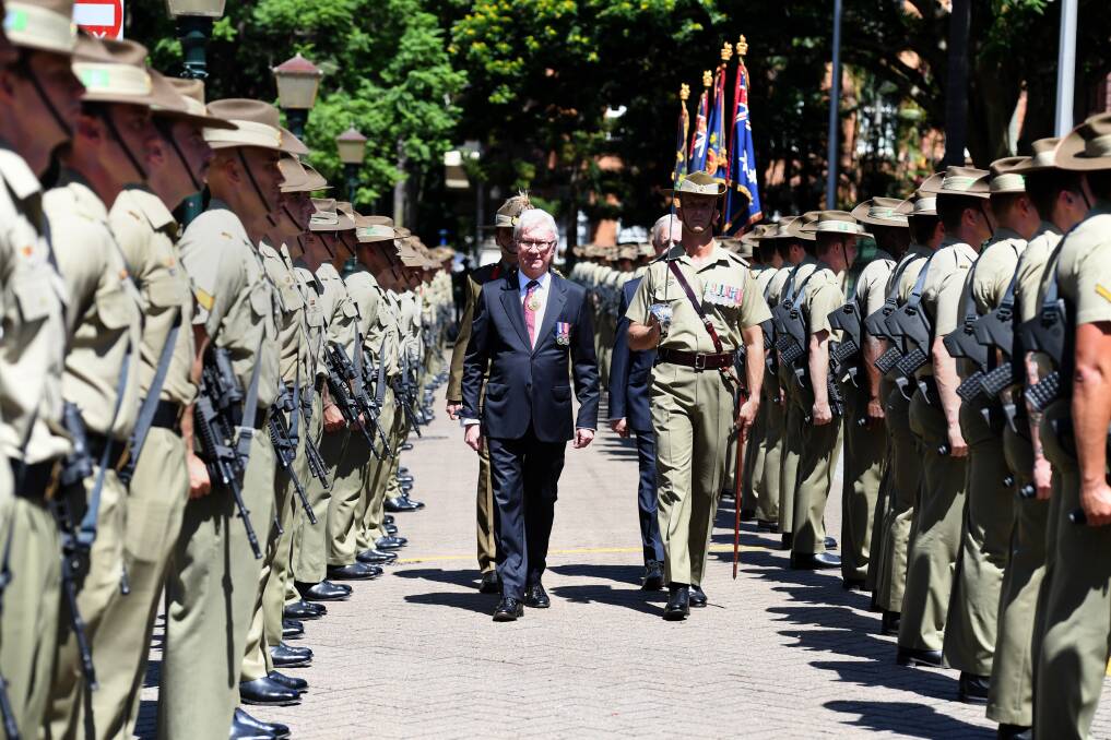 The Governor inspecting the guard. Photo: Dan Peled/AAP