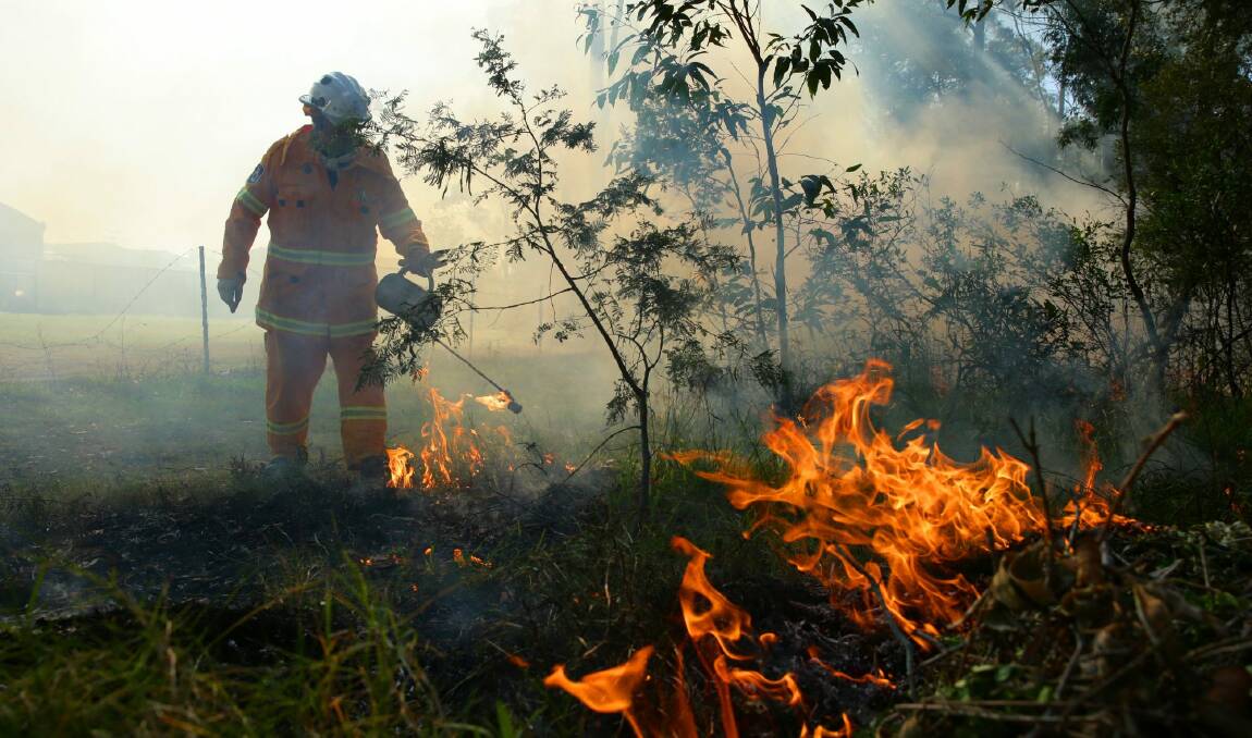 Hazard reduction burning by the RFS. Photo: Peter Stoop