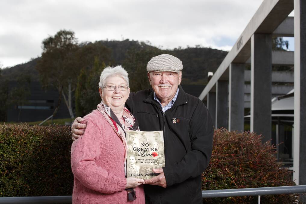 Col Hoad said the book would not have become a reality without the help of fellow Tumut resident, Maureen Stathis. Photo: Sitthixay Ditthavong
