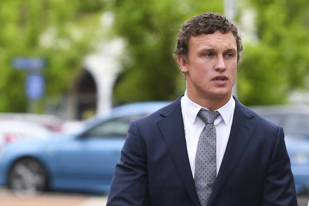 Jack Wighton arrives for his sentencing hearing. Photo: AAP
