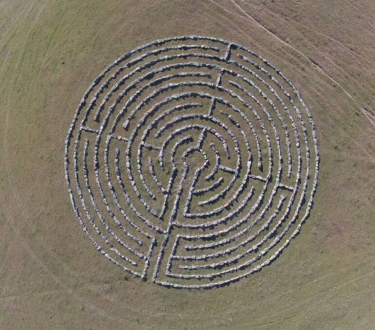 Walk our region’s biggest labyrinth at Old Graham. Photo: Supplied
