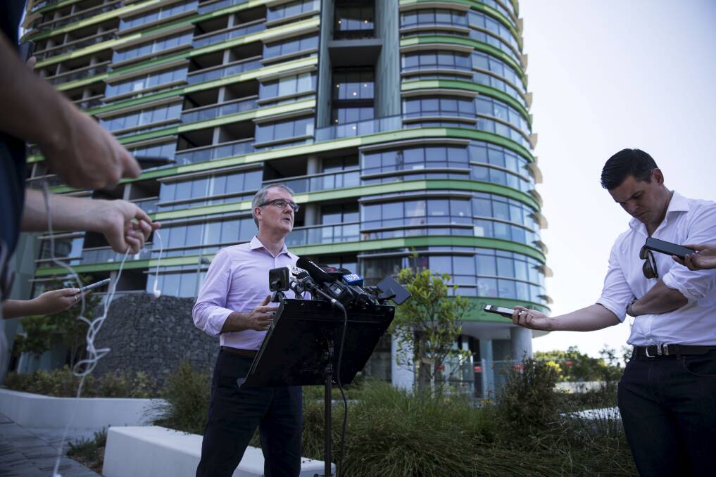 NSW Opposition Leader Michael Daley said residents were "shell-shocked".  Photo: Dominic Lorrimer