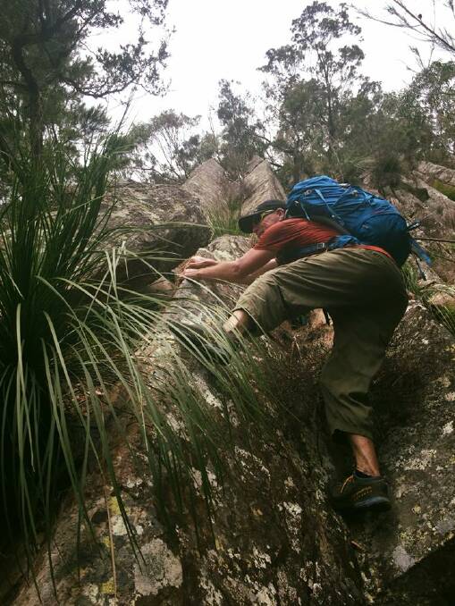 Mr Turner climbing Mount Ernest in Mount Barney National Park.  Photo: Facebook