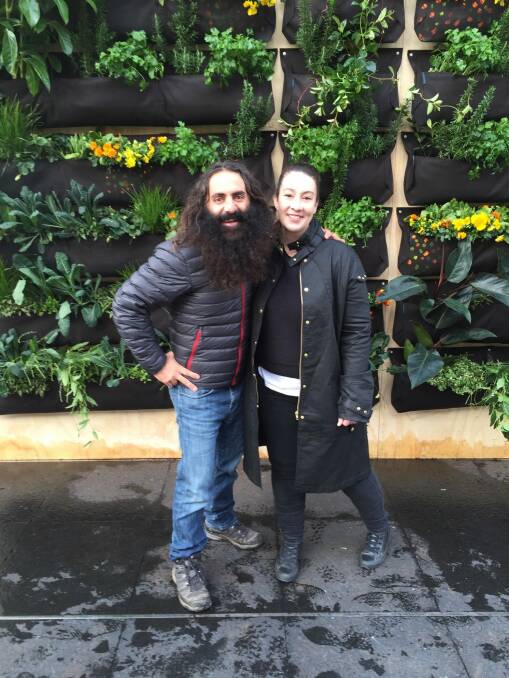 Costa Georgiadis and Mel Neist of Sow What? Landscape Design in Sydney at the National Tree Day event. Photo: Supplied