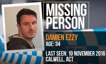 Damien Ezzy was reported missing from Calwell at midnight on Thursday. Photo: ACT Policing