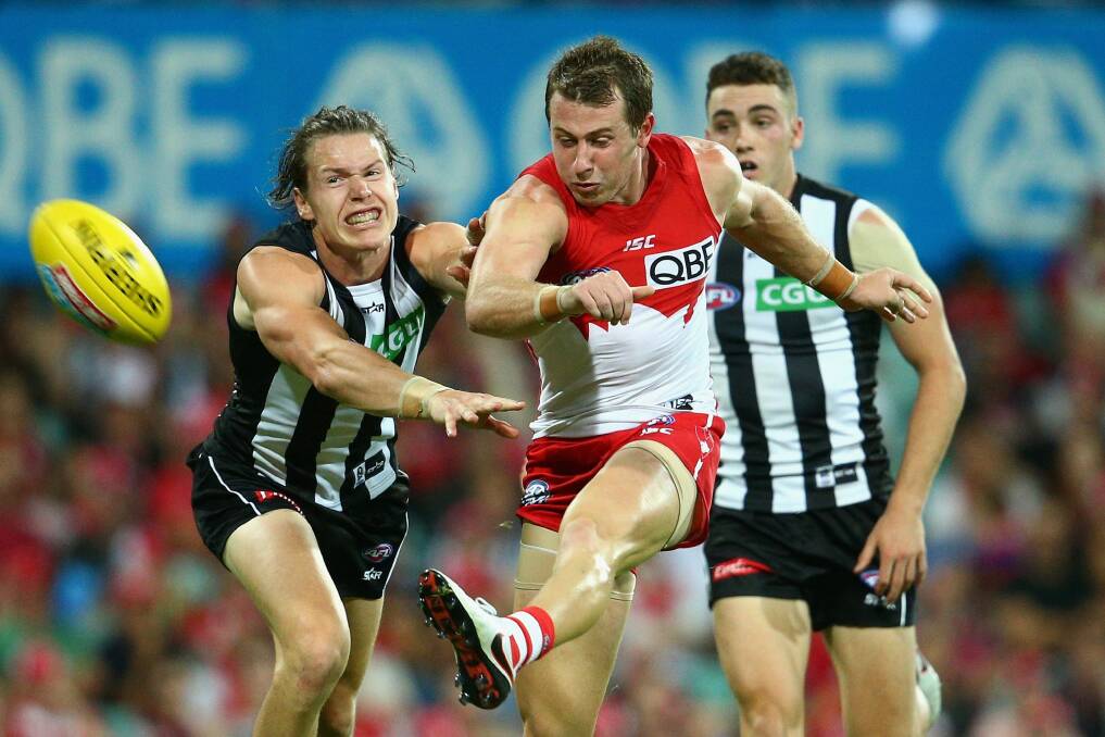 Harry Cunningham, pictured in action last year, will return to the Swans for the West Coast match. Photo: Getty Images