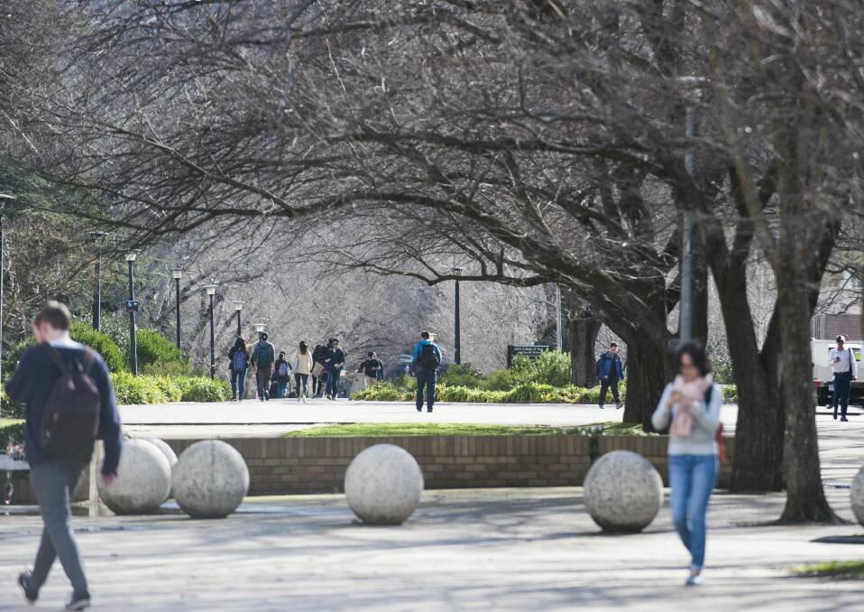 More than half of the Australian National University's students are from interstate. Photo: Elesa Kurtz