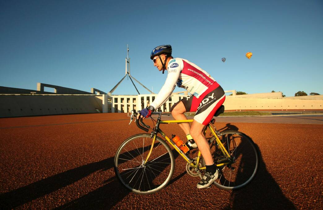 Tony Abbott is a keen bike rider, and took exception to one Canberra driver's behaviour. Photo: Penny Bradfield