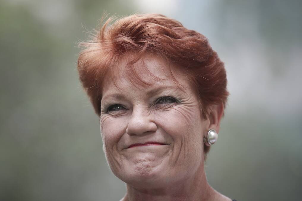 Senator Pauline Hanson Photo: Alex Ellinghausen
