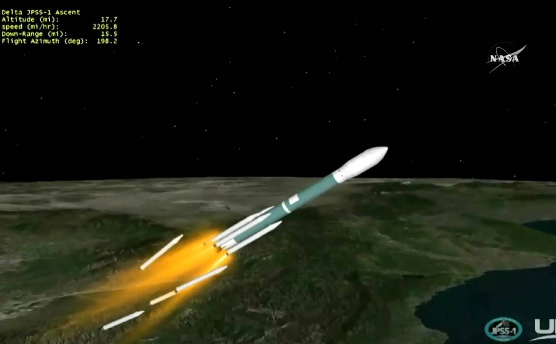 A still from the video of the rocket launching. Photo: supplied