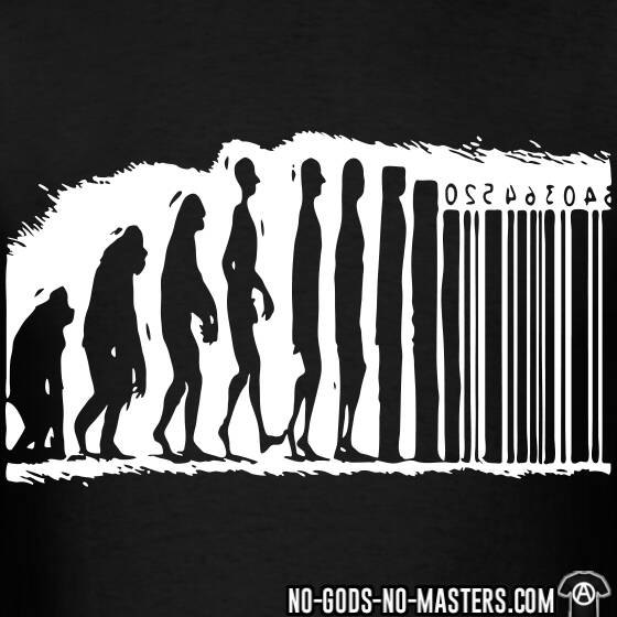 Witty anti-capitalist T-shirt, by No Gods No Masters. Photo: No Gods No Masters