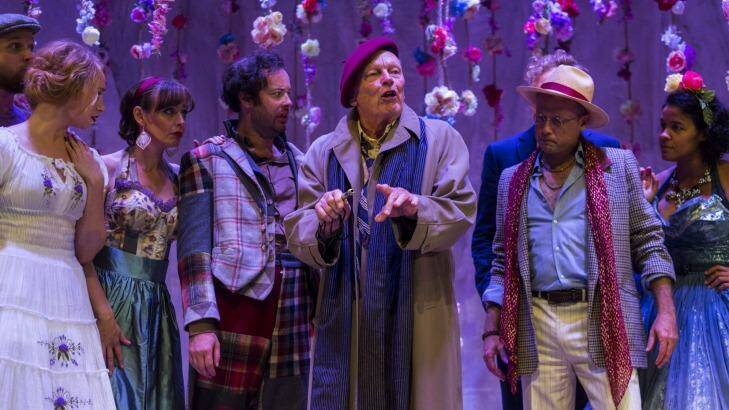John Bell (centre) with the As You Like It cast. Photo: Supplied