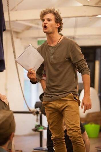 Practise: Michael Sheasby rehearsing the title role of Henry V. Photo:  Prue Vercoe