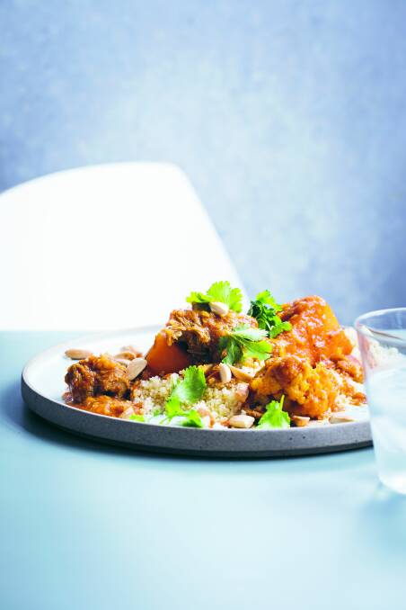 Moroccan lamb and apricot stew from Healthy Thermo Cooking for Busy Families Photo: Supplied 