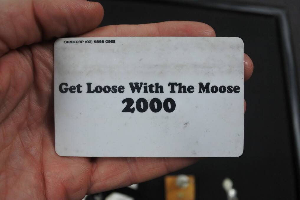 A Mooseheads nightclub membership card from 2000. Photo: John-Paul Moloney