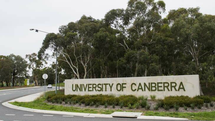 One of the entrances to the 120-hectare University of Canberra campus. Photo: Rohan Thompson