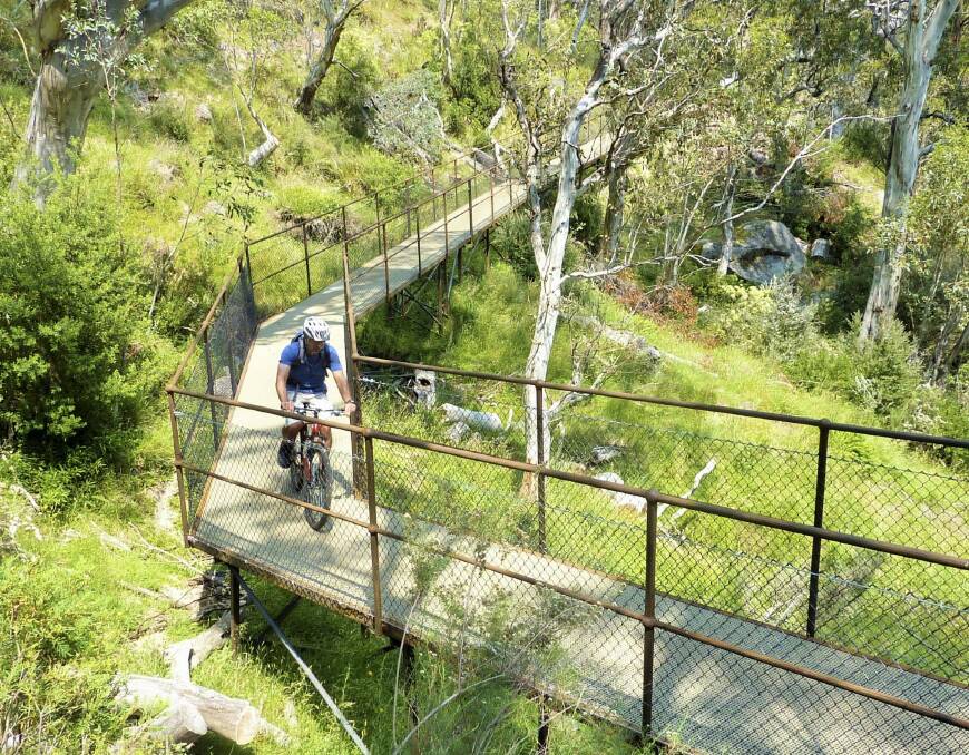 Part of the new elevated cycleway through the Thredbo Valley. Photo: Tim the Yowie Man