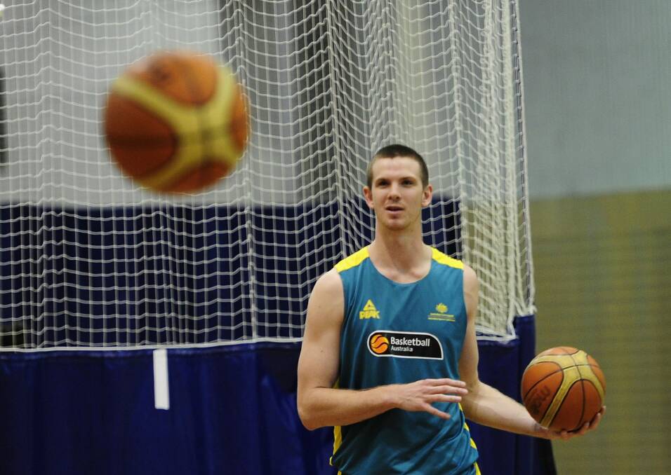 Australian basketball prospect Darcy Malone at training at the AIS.  Photo: Melissa Adams 