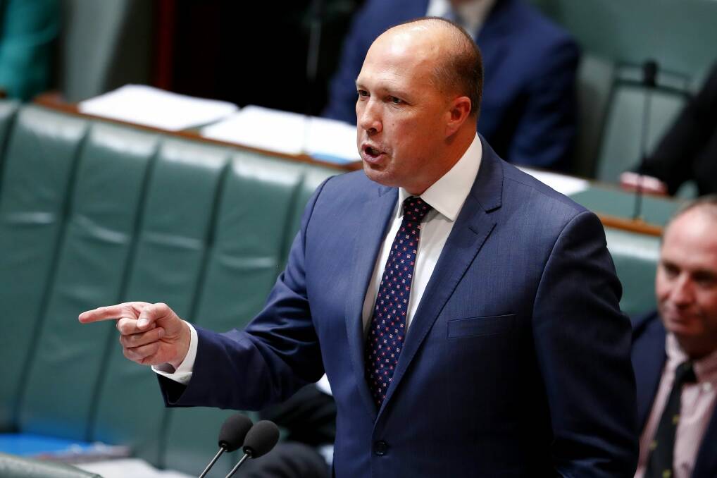 Immigration Minister Peter Dutton has repeatedly defended the visa changes. Photo: Alex Ellinghausen