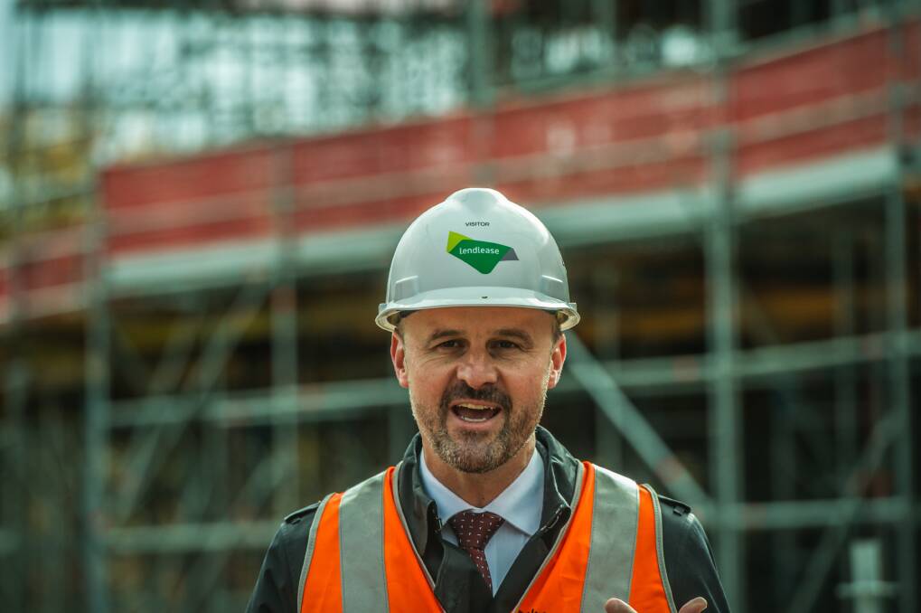 Chief Minister Andrew Barr. Canberra's questionable development practices predate his government. Photo: Karleen Minney