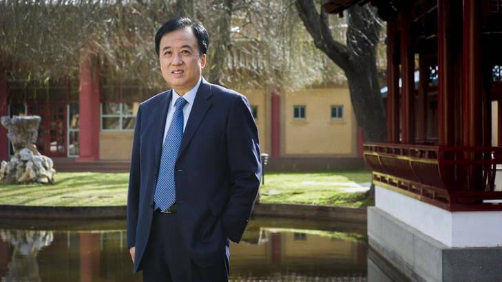 Chinese Ambassador to Australia, Chen Yuming at the Chinese Embassy in Yarralumla. He has announced he is leaving his Australian posting. Photo: Rohan Thomson