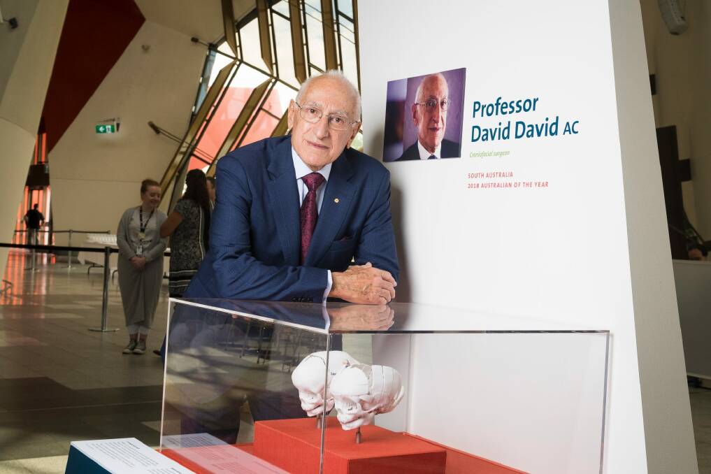 South Australia's 2018 Australian of the Year Professor David David chose objects that reflect his 45 years working with patients with facial deformities and disfigurements. Photo: Dion Georgopoulos