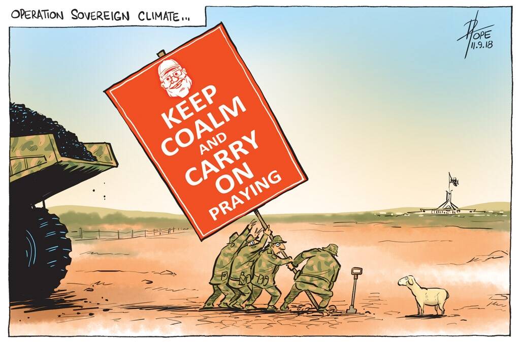 The Canberra Times. David Pope's editorial cartoon for September 11, 2019. Photo: David Pope