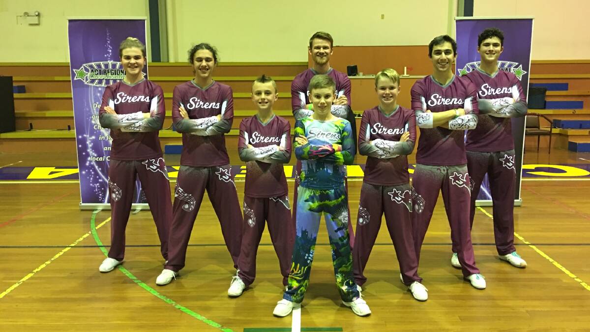 The men and boys of the Sirens cheerleading club in Canberra. Photo: Supplied