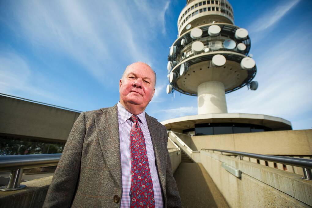 Frank Tesseyman helped to installed fire protection systems at the Telstra Tower. Photo: Dion Georgopoulos