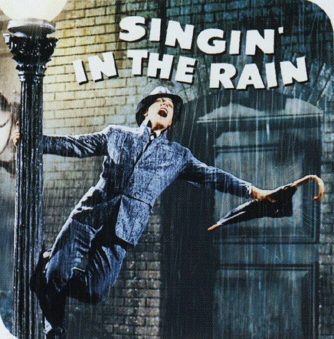 Gene Kelly in the 1952 movie <i>Singin' In The Rain</i>.