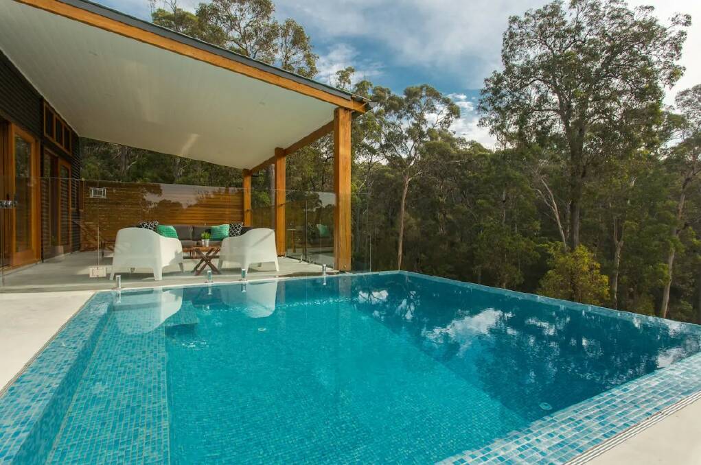 Indigo Retreat WestLodge is a new luxury space for couples with a private track to the secluded Murrah Beach. Photo: Airbnb