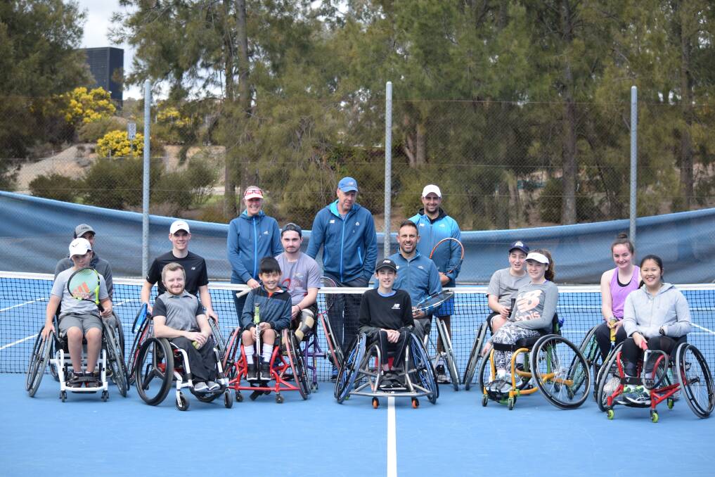 A host of wheelchair tennis players have been training at the AIS for the Canberra Wheelchair Tennis Open. Photo: Tennis ACT