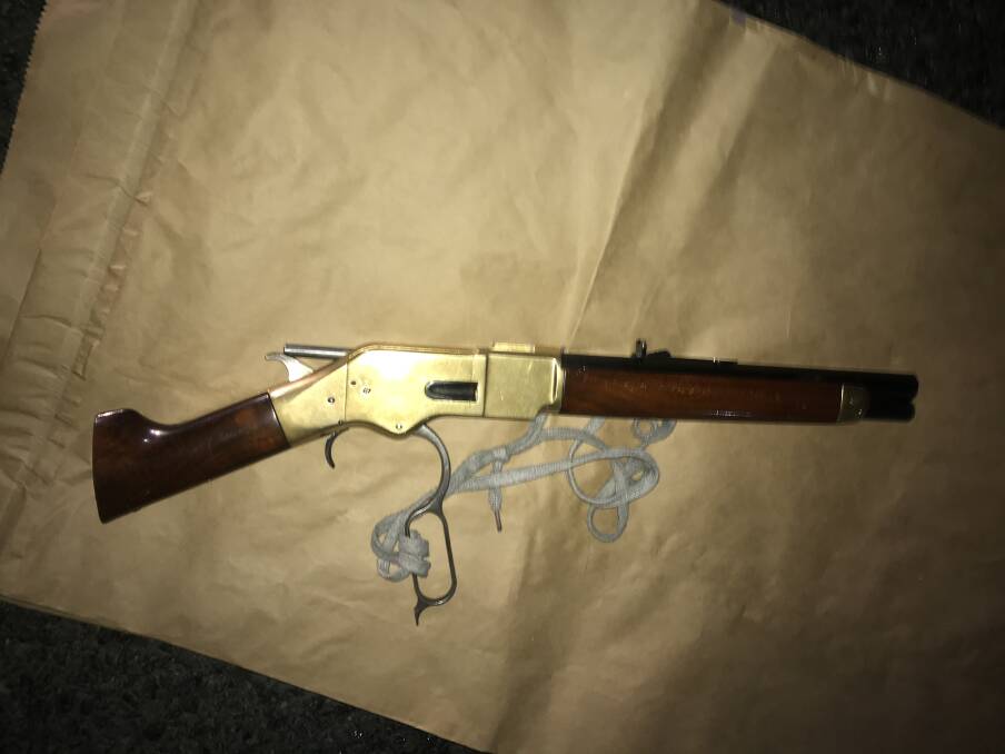 A sawn-off rifle police allegedly seized from Alexander Victor Miller in June. Photo: ACT Policing