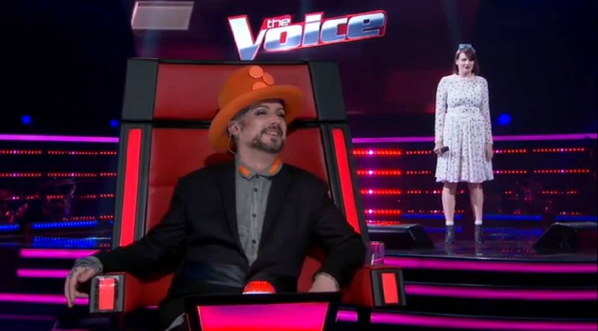 Boy George and his buttons on The Voice Australia. Photo: Supplied
