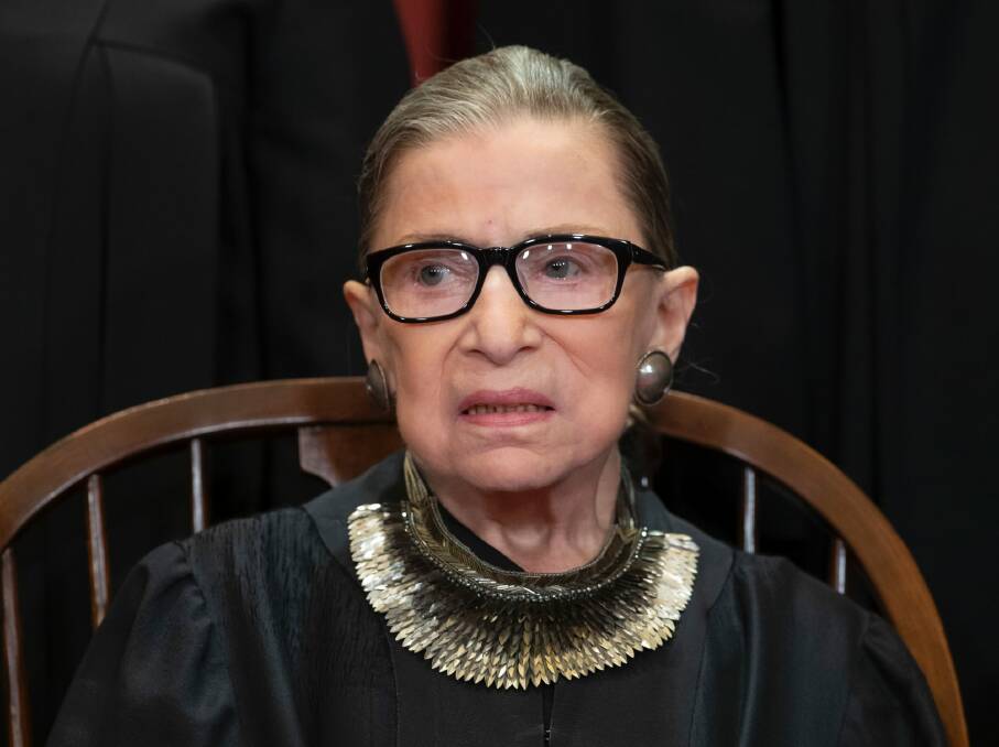 Justice Ruth Bader Ginsburg is one of three women on the US Supreme Court. Photo: AP