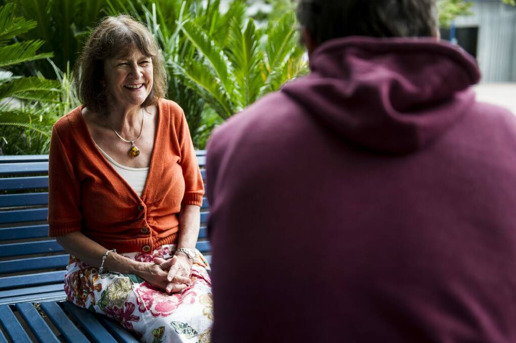 Moment of truth: Dr Suzanne Davey takes part in the restorative justice program in the ACT that brings offenders and victims face to face. Photo: Jay Cronan