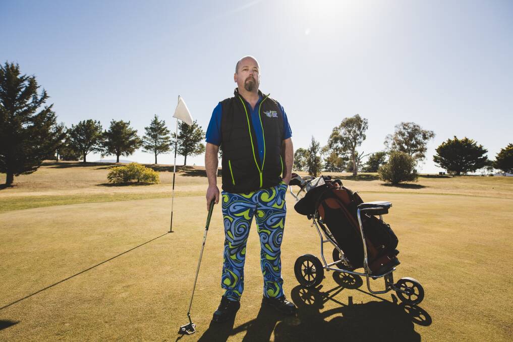 Stuart Ramshaw, president of the Weston Social Golfers is outraged about plans to take control of community contributions away from Canberra clubs, and has launched a campaign against Andrew Barr. Photo: Jamila Toderas